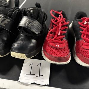 Nike and Under Armour Kids Shoes - Black and Red